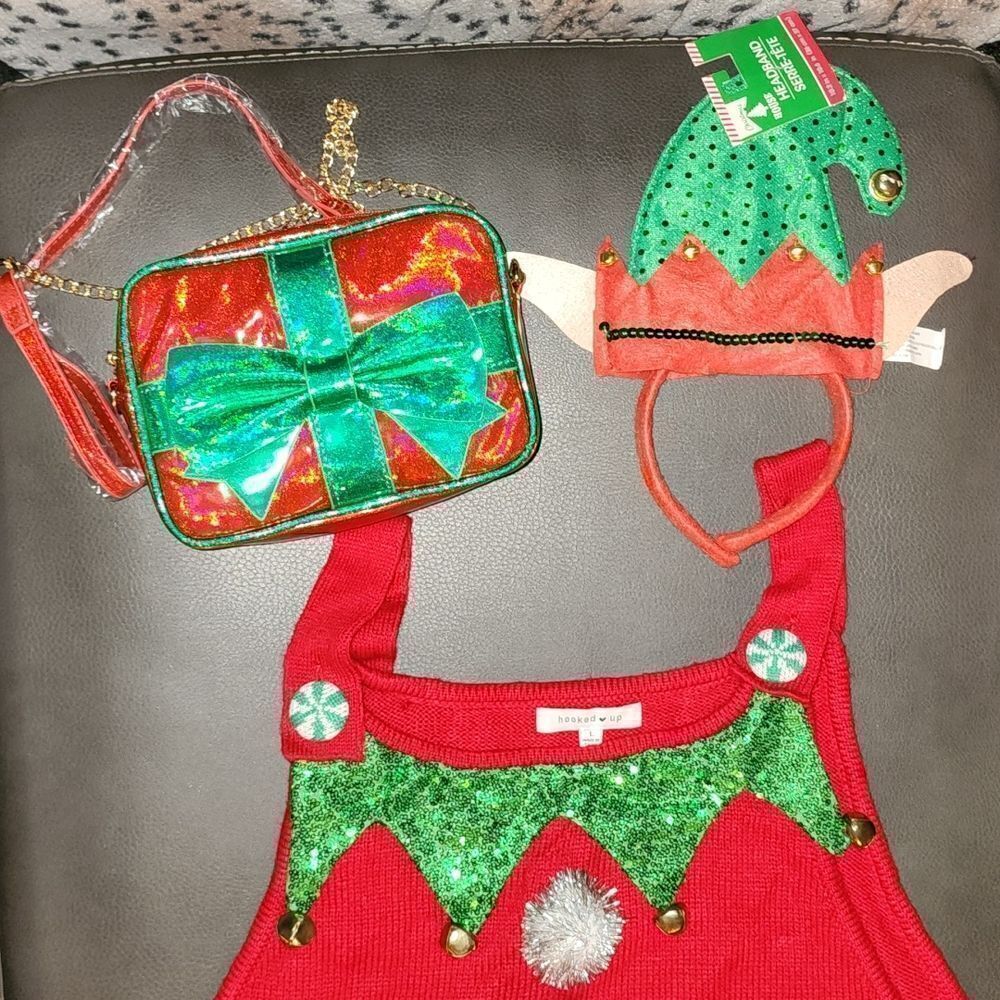 Xmas Romper/ Crossbody/ Headband